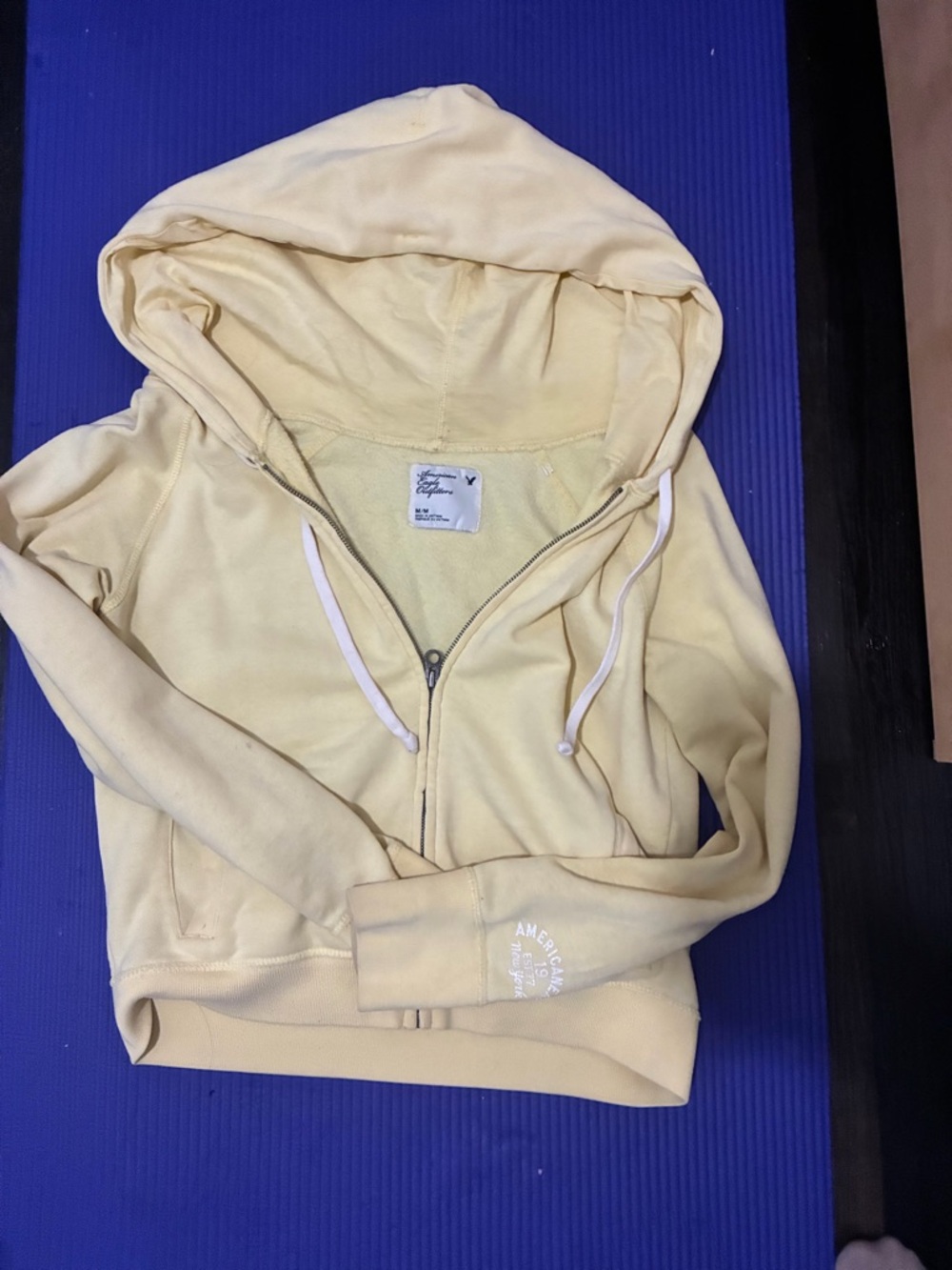 American Eagle Yellow Zip-Up Hoodie